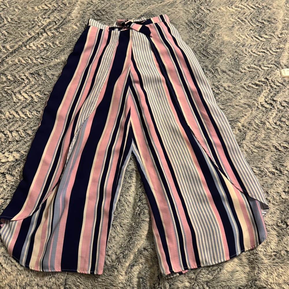 Amy Byer Pink and Blue Striped Kids Formal Bottoms